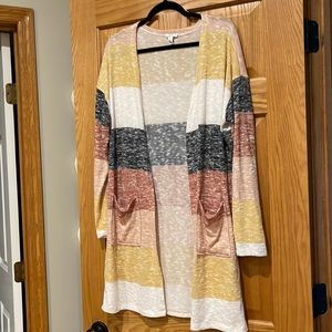 Tribal Jeans mid thigh length womens large cardigan